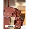 Cross-border first-layer cowhide canvas Shaffy thread oblique needle craft pair bag king platinum 30/35 genuine leather handbag