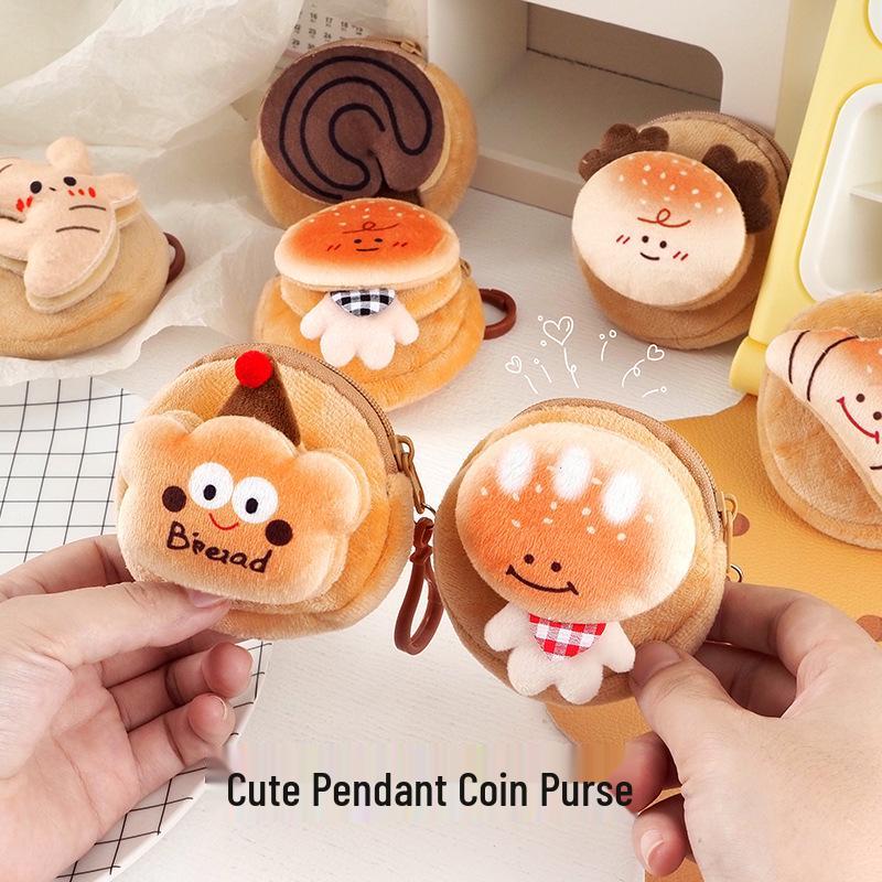 Cartoon Plush Coin Purse - Cute Mini Earphone Bag & Wallet for Students