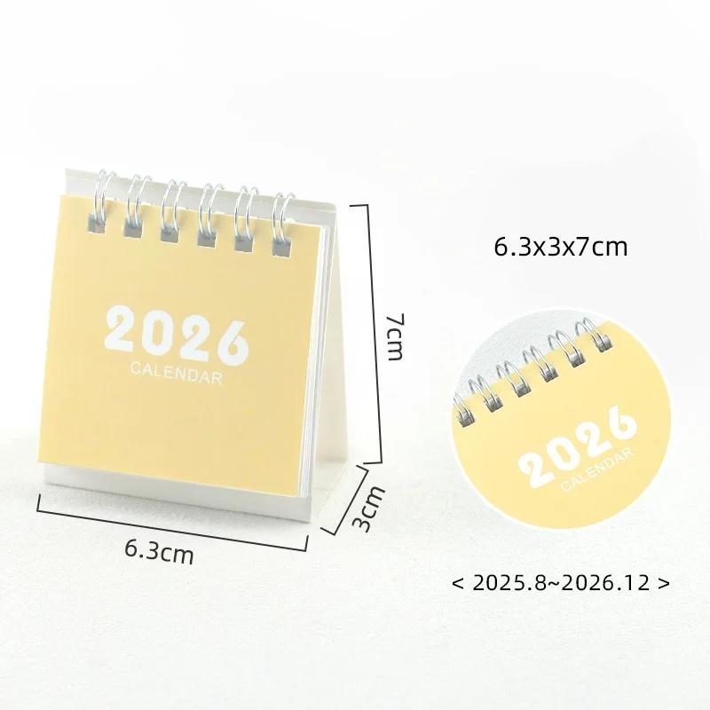 

2026 Новый год Милый мини-календарь на стол конфетных цветов Детский портативный карманный планер Офисные принадлежности