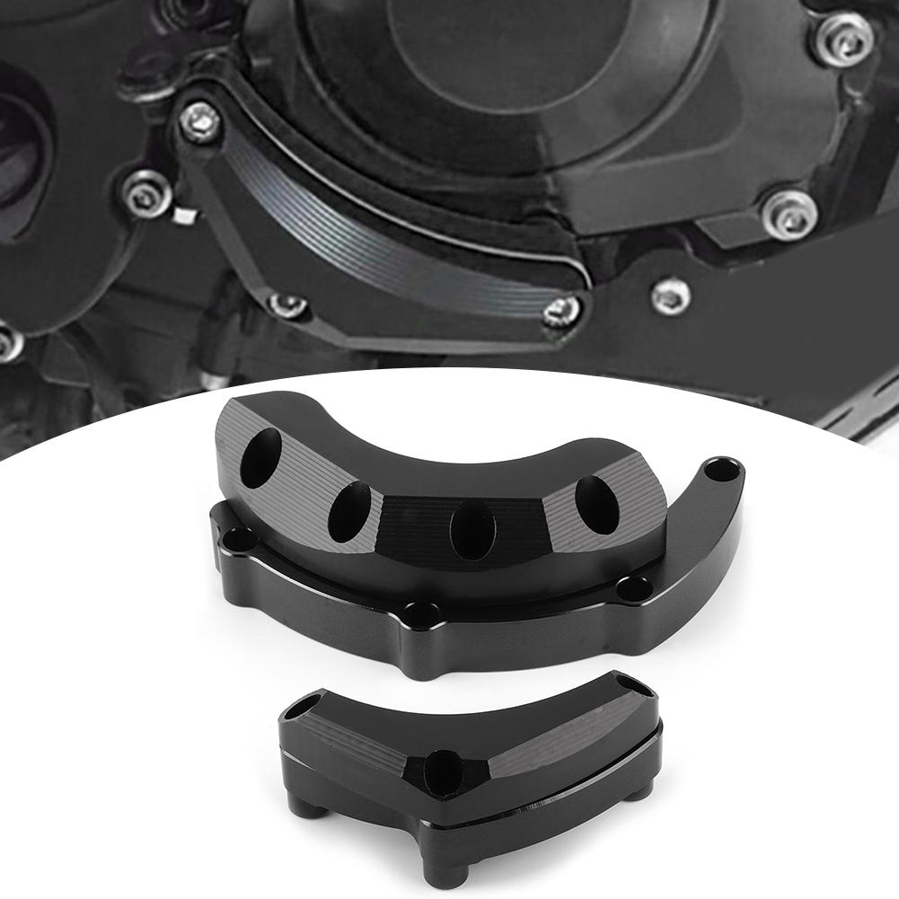 Motorcycle Engine Case Saver Crash Pad Frame Sliders Protector Fit for Yamaha MT‑09 FJ‑09 XSR900Black