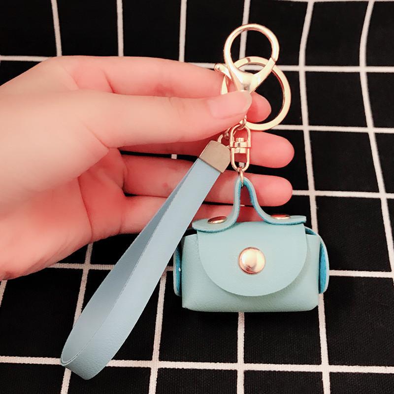 Exquisite Mini Pu Leather Handbag Keychain Fashionable Bag Pendant For Couples