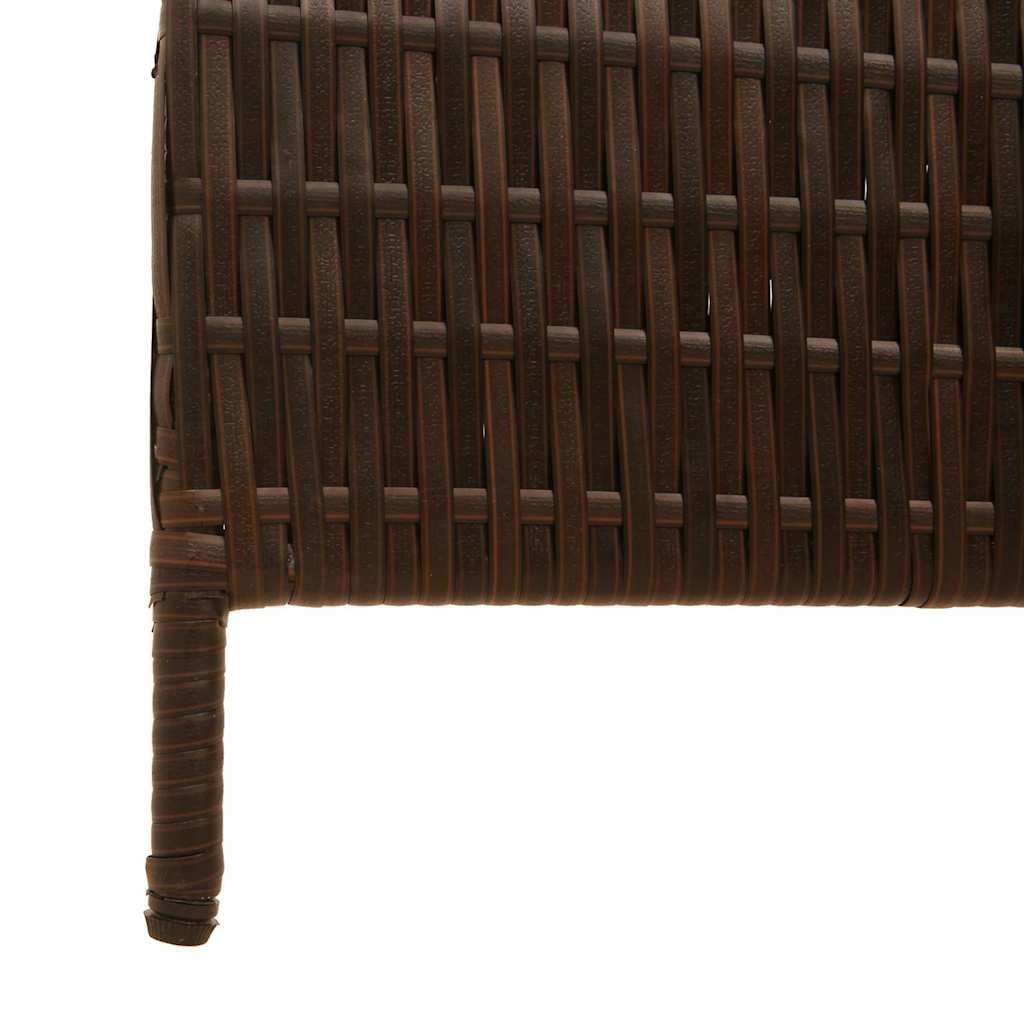 Room Divider Brown 195 X 180 Cm Poly Rattan