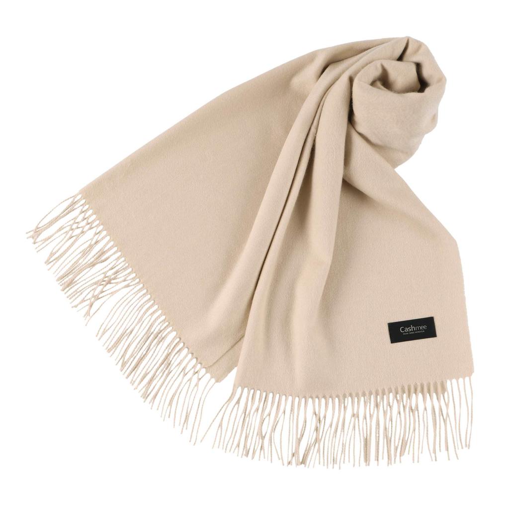 FT70 Кашемир высшего качества Базовая волна Soleil Однотонный и Чай [Cashmee] 100% Стола, Кашемир, Большой, Цвет, Женский Мужской (Молоко (D8044))