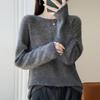 Women's Plus Size Long Knitted Sweater - Versatile Autumn/Winter 2025 Design