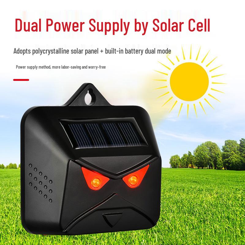 Solar-Powered Waterproof Outdoor Animal Repeller with Automatic Night Light