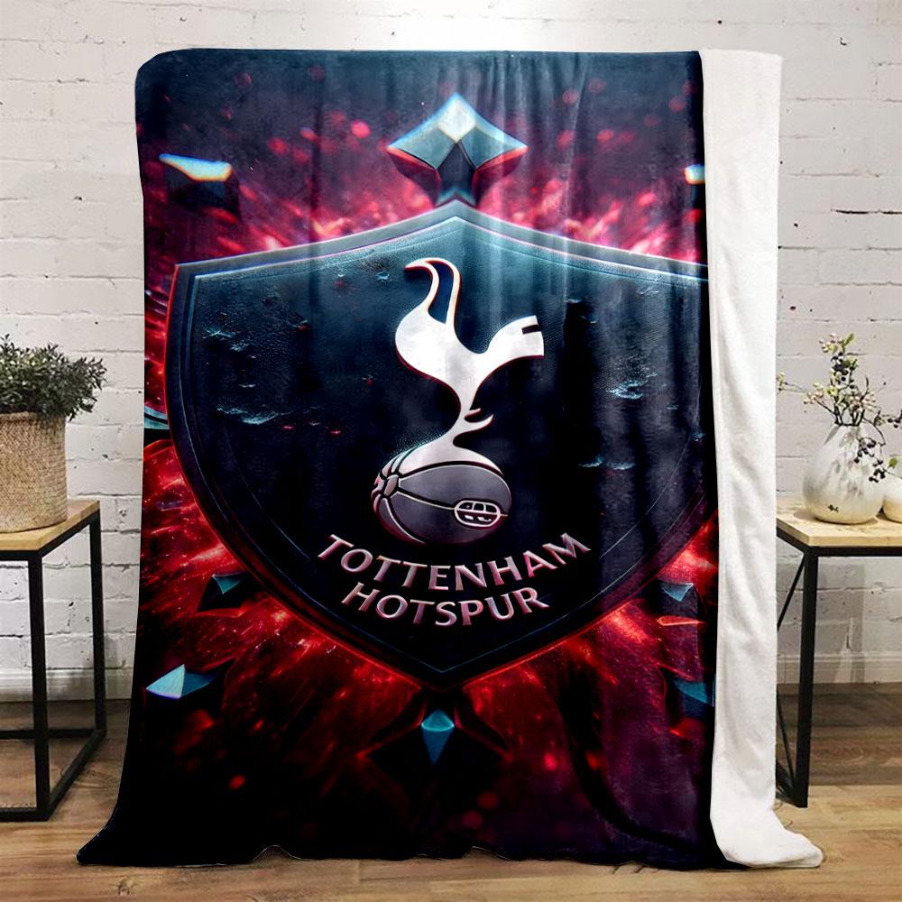Tottenham Hotspur Logo Decke Druckdecke weich und gemütlich perfekt für das Wohnzimmer Bett Sofa oder ein Nickerchen,Geschenk