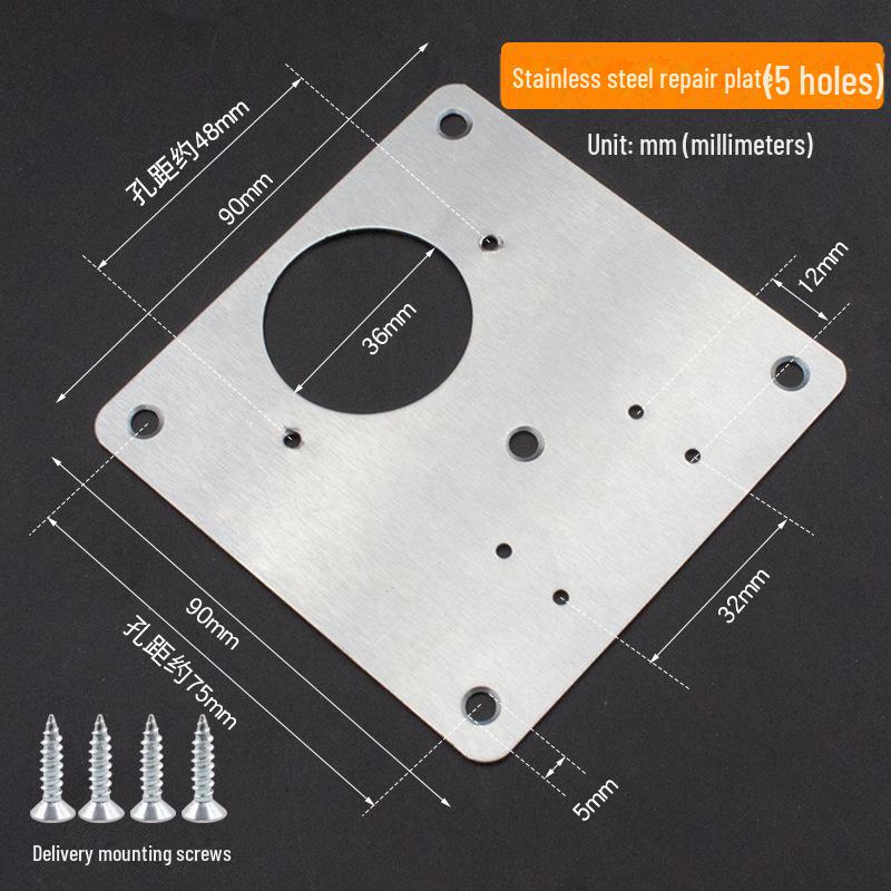 

Пластина для ремонту дверцят шафи з нержавіючої сталі для пошкоджених отворів