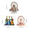 2D Flat Ferris Wheel Sculpture with Base Christmas Home Decoration Desktop Sign Acrylic Figurine Tiered Tray Ornament
