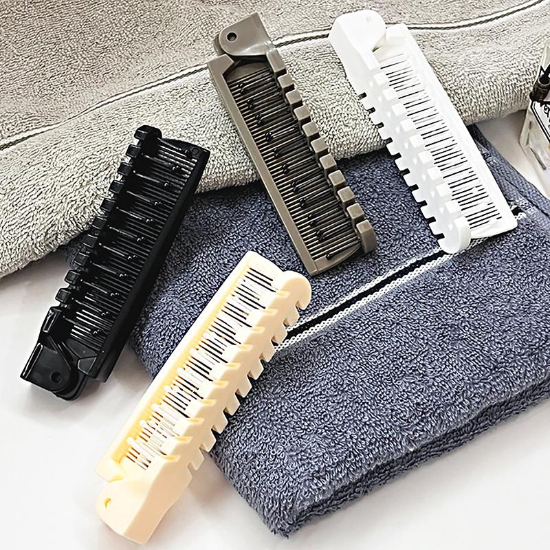 1Pc 2 In 1 Travel Portable  Hair Comb Folding Anti-Static Plastic Comb Hair Brush Compact Pocket Hair Comb