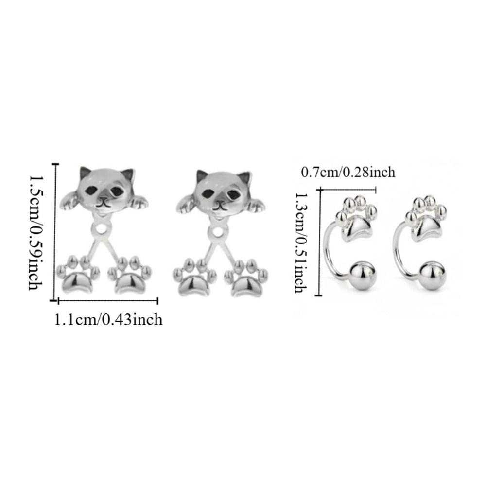 Animal Kitten Stud Earrings Korean Style Cat Paw Earrings Fashion Cat Earrings  Party Gift