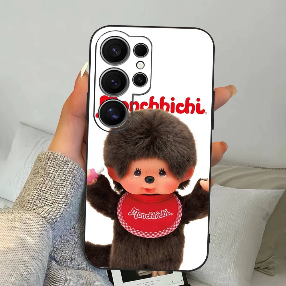 Cute M-monchhichis-s Phone Case For Samsung S 24 Fe 25 Ultra Plus 20 Lite 21 30 22 23 24 22 Ultra 5G Fundas