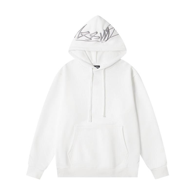 Trendy New Arrival: Unisex College Style Loose Hoodie with Embroidered Letter Logo