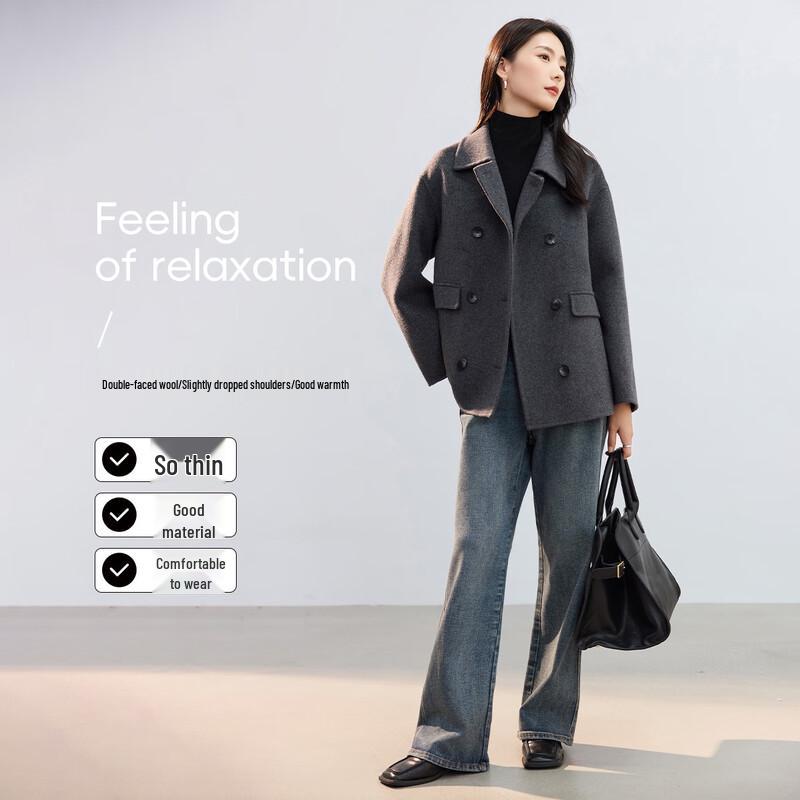 HSTYLE 100% Wool Straight-Fit Double-Faced Coat