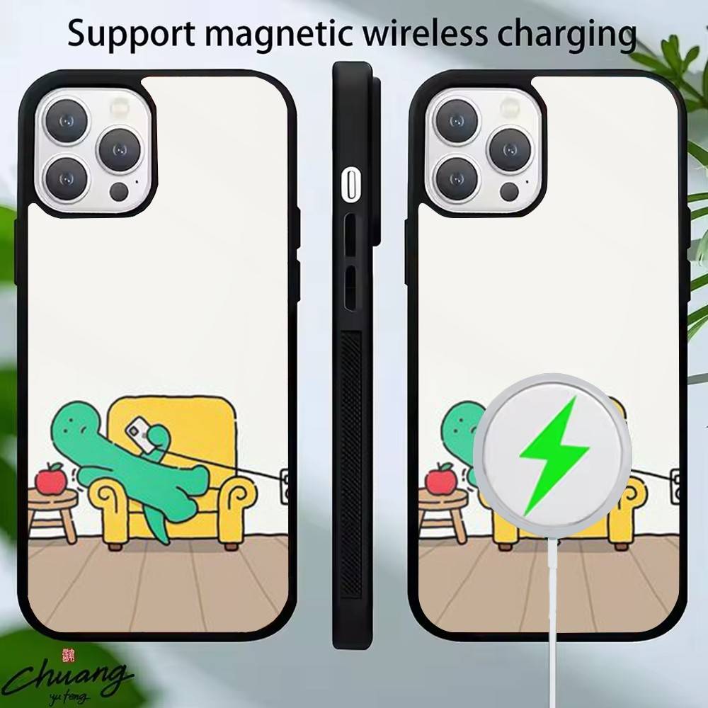 Lovely J-Joguman Studios Phone Case For iPhone 14,16,15,13,17,12,Plus,Pro,Max Magnetic For Magsafe Frosted Cover