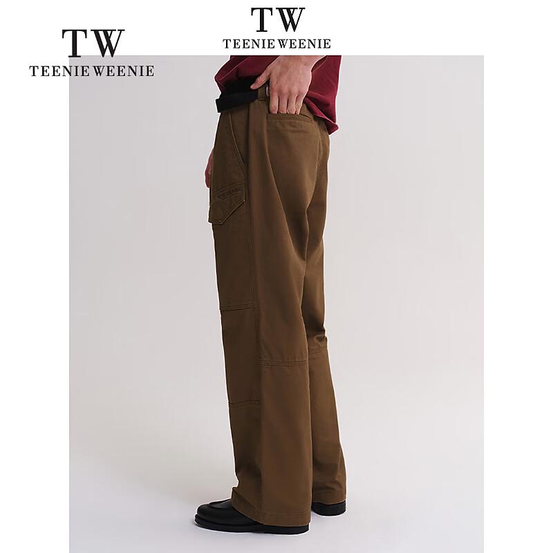 Teenie Weenie Men's American Retro Washed Loose Straight Cargo Jeans