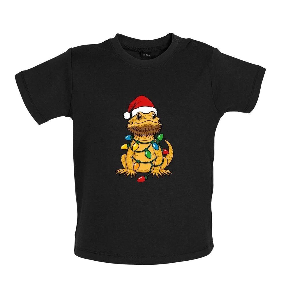 Baby Bearded Dragon / Babygrow Christmas T-Shirt - Dragons Lizard 120