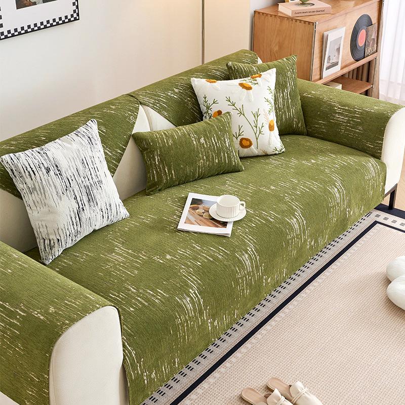 Four Season Universal Anti Slip Sofa Cover Comfortable Breathable Dust-proof Couch Cover Cloth   Chenier Sofa Cushion