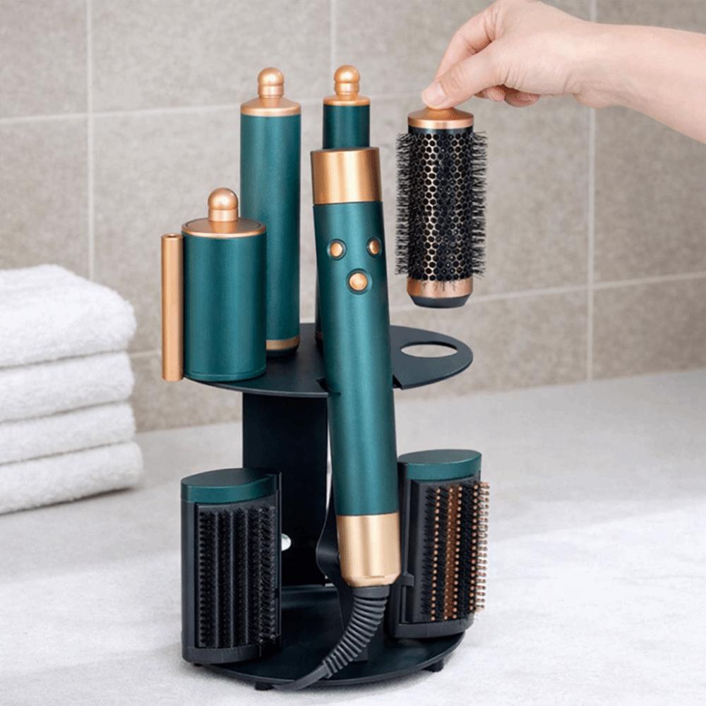 Wall Mounted/Desktop Curling Iron Stand Non-slip Hair Tool Organizer Hair Dryer Stand for Home