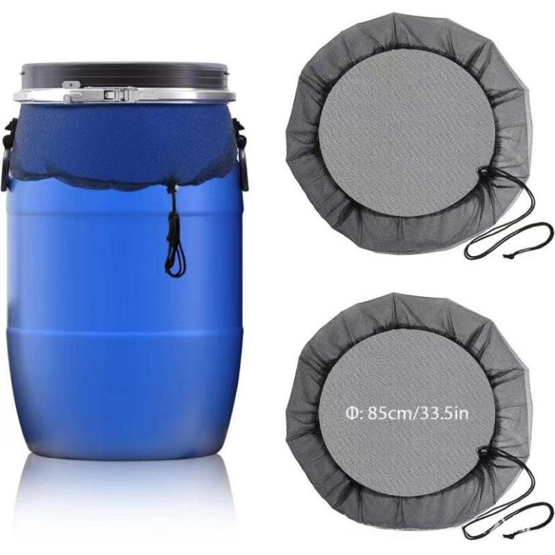 Outdoor Rain Barrel Insect-Proof Mesh Cover: Garden Water Tank Screen Filter Cover