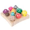 Children Number Wooden And Counts Mushroom Toys For Early Math Logic Skills