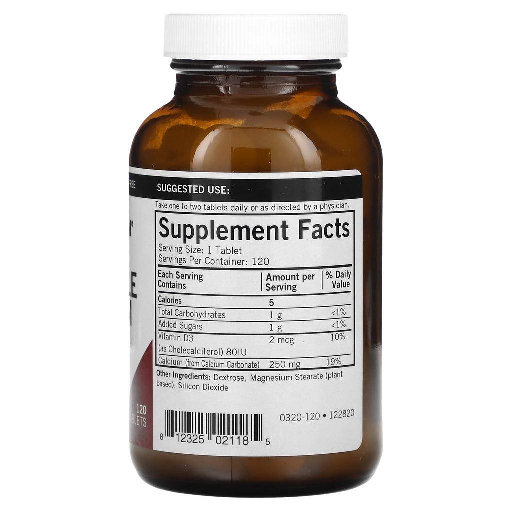 Chewable Calcium, 250Mg, 120 Tablets