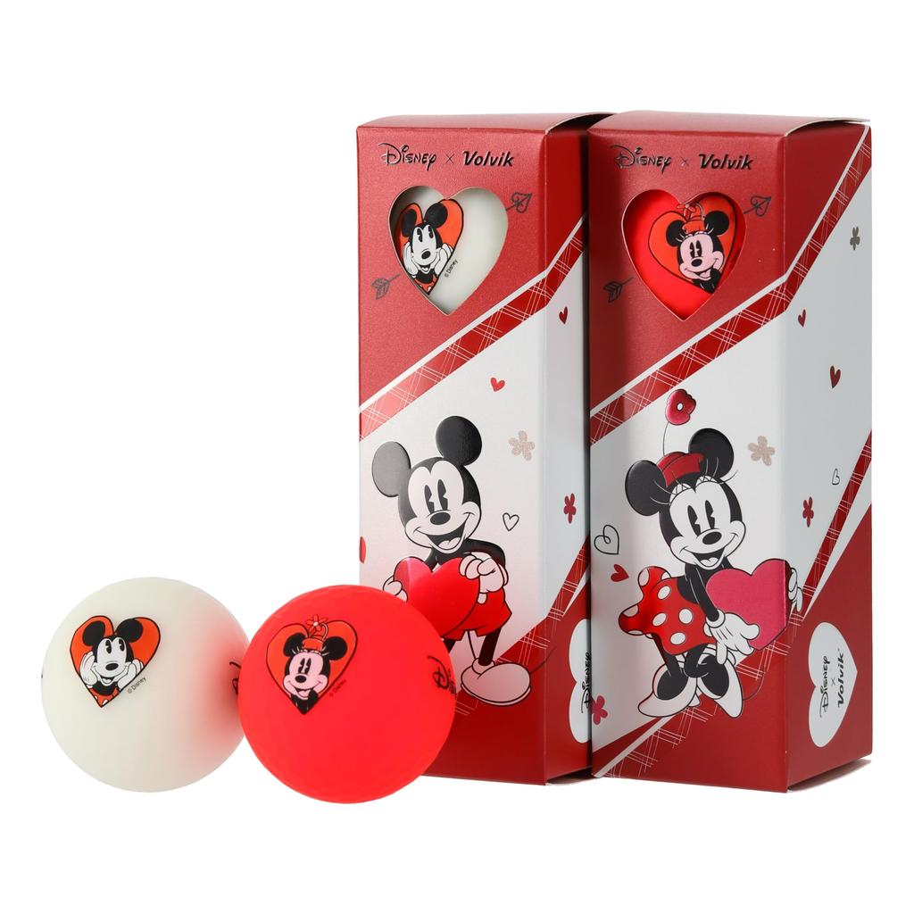 Volvik Golfbälle DISNEY MICKEY UND FREUNDE 1 Dutzend Weiß/Rot (12 Stück)