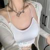 Fashion Love Heart Pendant Choker Necklace for Women Silver Color Clavicle Chain Female Party Jewelry On The Neck
