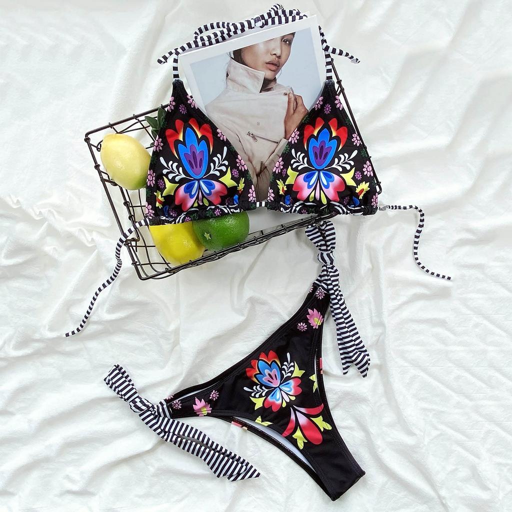 Bikini Women Swimwear 2025 Women'S Bikini Set With Contrast Piping Triangle Brazilian Bikini Swimwear Two Maillot De Bain Femme