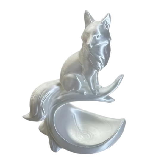 Decorative Storage Dish for Rings 3D Printed Fox Jewelry Tray, Ring Holder and Key Vanities Unique Gift Women Entryways, Fox-Shaped Tray Rings,