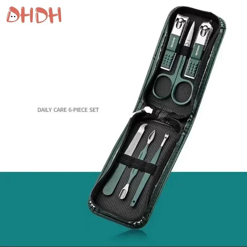 6Pcs/Set Nail Clipper Pedicure Set Manicure Set Personal Nail Care Tools Kits Stainless Steel Nail Clipper Sets Gift