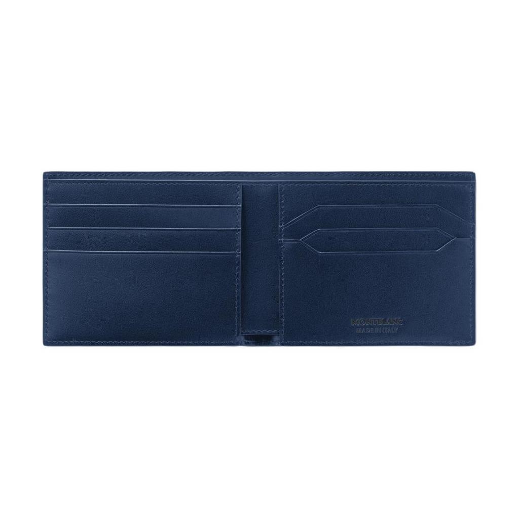 Montblanc Style 3.0 Classic Logo Grain Leather Wallet Men wallet Ink-Blue MB198063