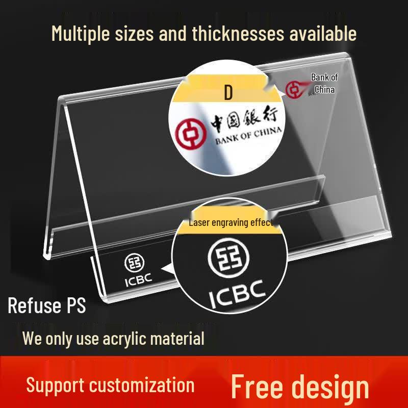 Acrylic Triangular Double-Sided Table Signs