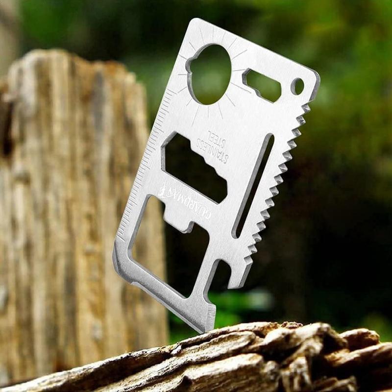 11-In-1 Wallet Multitool Card Heavy Duty Stainless Steel EDC Survival Pocket Tool Bottle Opener Gear For Men Gifts 4