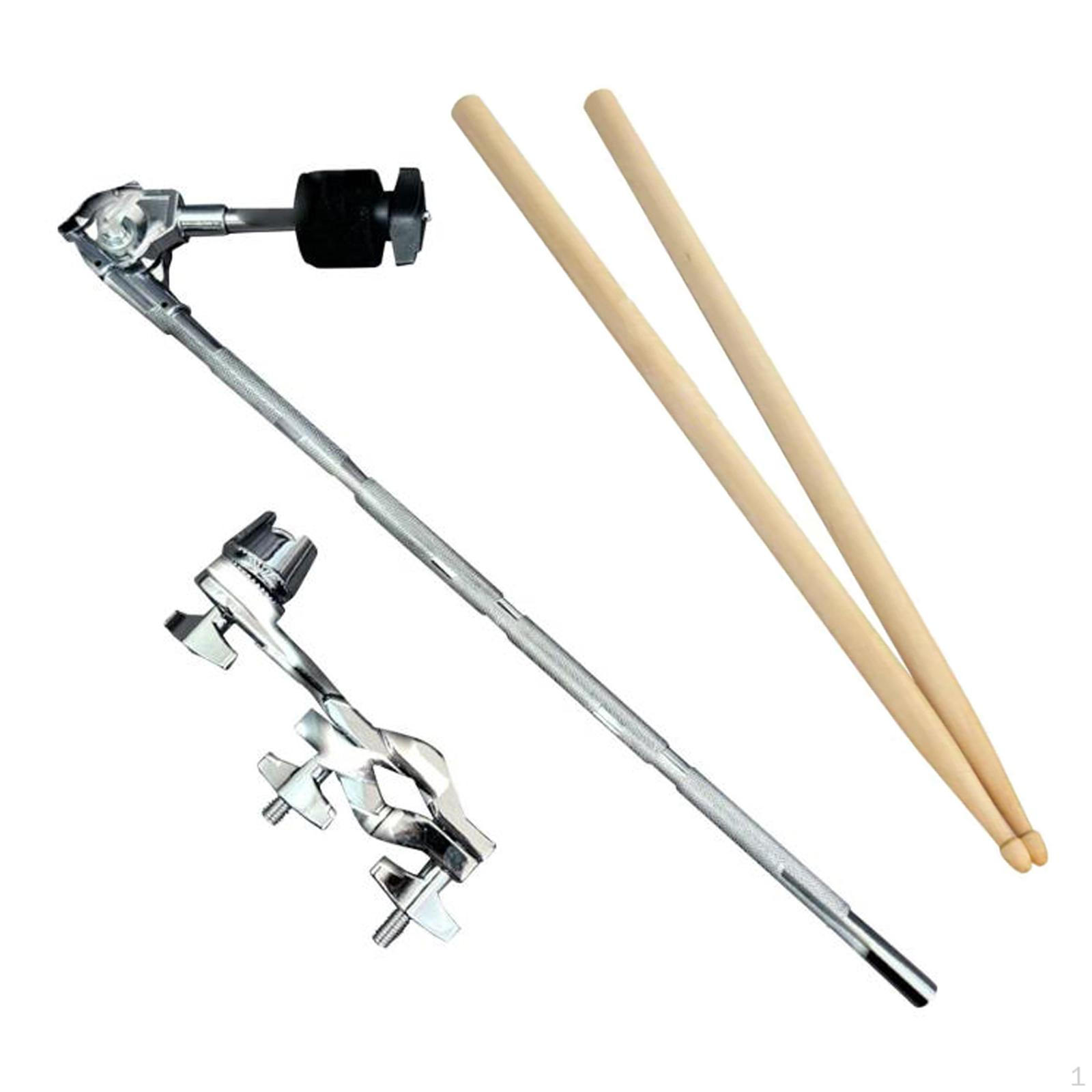 

Cymbal Extension Stand, Attachment Clamp with Drumsticks, Drum Clamps Holder for