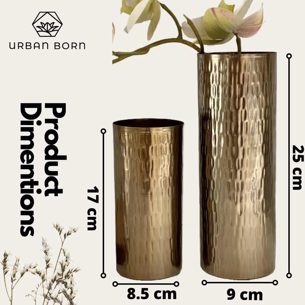 Metal Flower vase for Home Decor and Living Room Vintage