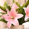 3 Heads Artificial Fake Lily Flowers Bouquet Home Garden Party Wedding Decors