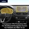 For NISSAN ALTIMA 19-23 Dashboard,Navigation Screen Transparent TPU Protective Film Anti-scratch Repair Film Accessories Refit
