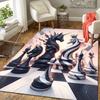 1pc King and Queen Pattern Area Rug, Anti Slip Non Shedding Stain Resistant Carpet