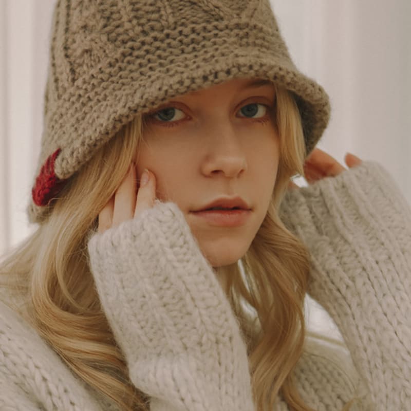 

meminn Catherine Twisted knit bucket hat 2colors 01_Catherine (BE)