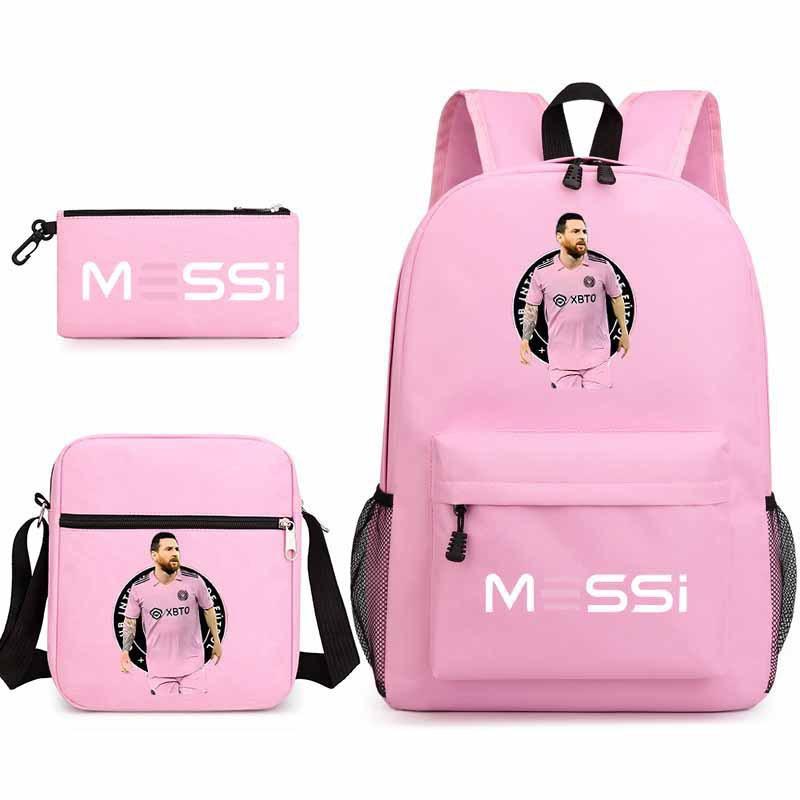 Lionel Messi · Peripheral Printed School Bag Three-Piece Pencil Case Shoulder Bag Backpack