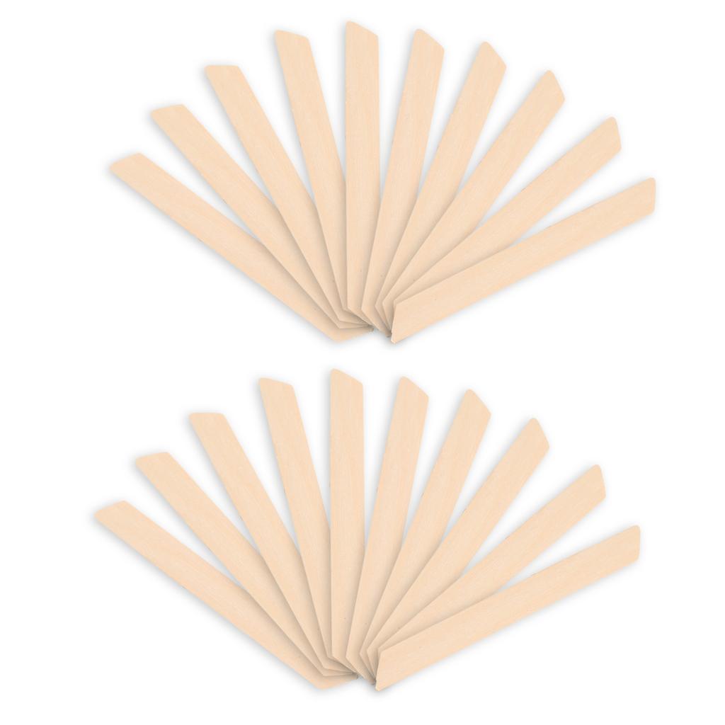 20pcs Quadrangle Shape Wooden Wax Sticks Wax Spatulas Applicator Hair Removal Tool