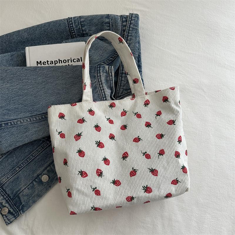 Stylish Black Brown Pink And White Canvas Tote Bag For Trendy Students Versatile Design белый