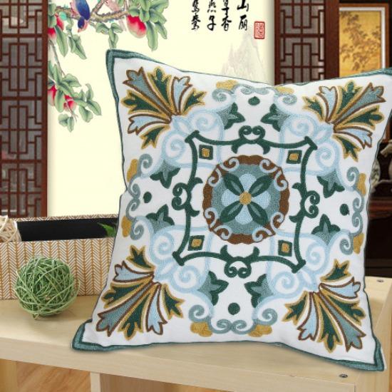 Cotton Embroidery Sofa Cushion Cover Cartoon Pillow Bed Bedside Pillow