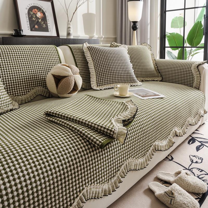Lace Special-Shaped Sofa Cushion  New Four-Season Universal One-Piece Non-Slip Irregular Seat Cushion Cover Cover Cloth Towel