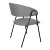 Larisa GRAY UPHOLSTERED CHAIR, minimalist
