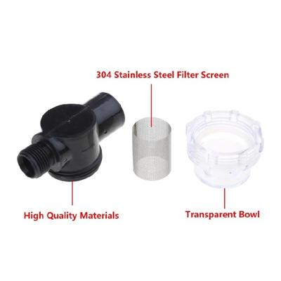 Filtre pour tuyau d'arrosage de jardin 1/2", Filtre pour pompe à eau, Tamis en maille, Filtre-crépine