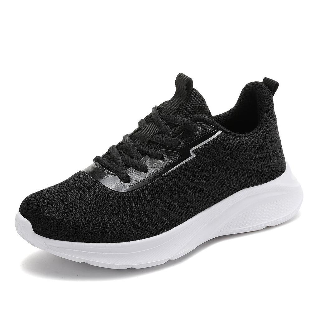 Women's Breathable Flyknit Mesh Running Shoes - Low-top, Large Size, Casual Sneakers for Spring/Summer