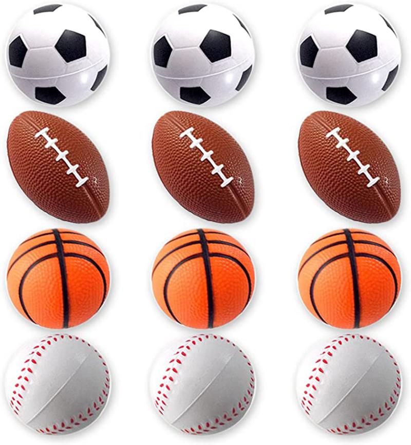 6CM Pu Foam Fidget Sensory Stress Ball Children's Toy Foam Sponge Basketball Vent Football Tennis Baseball Preschool Education