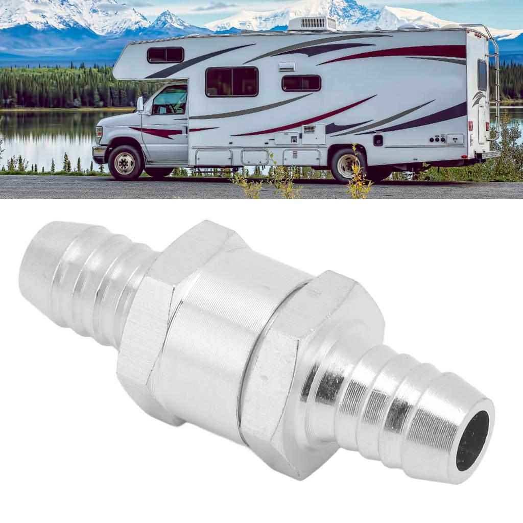 Non Return One Way Check Valve Aluminum Alloy Universal for Fuel Gasoline Oil Petrol Diesel