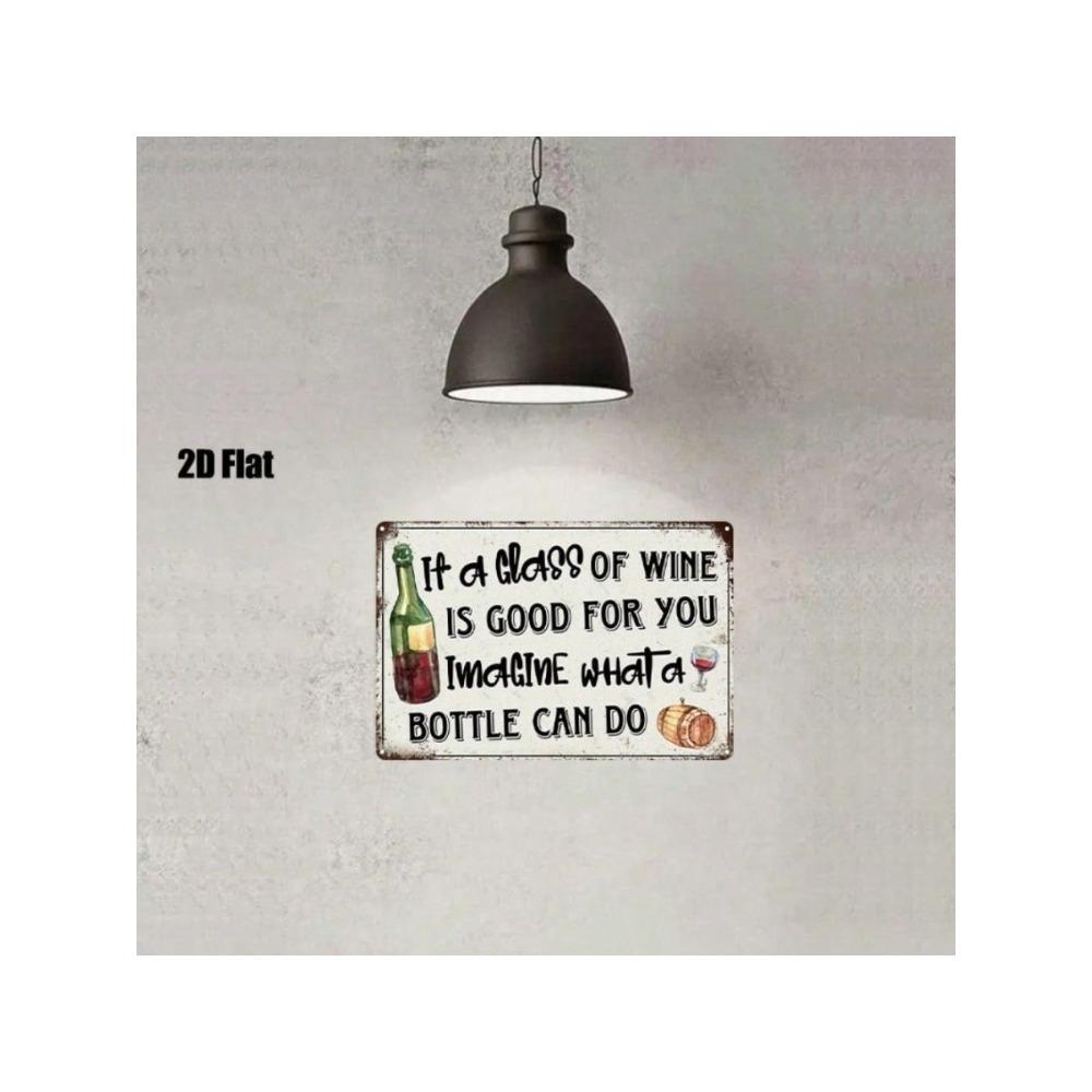Vintage Metal Sign Wall Art Humorous Alcohol Bar Decor